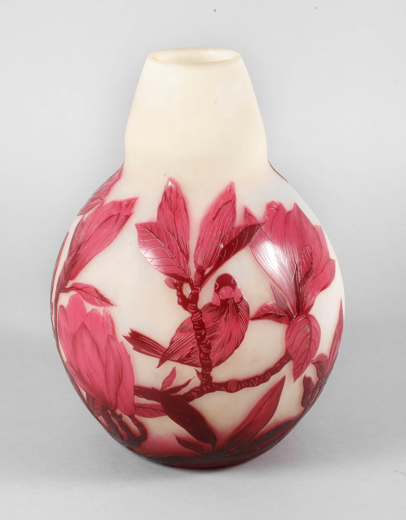 André Delatte große Ätzglasvase