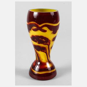 Schlesische Ätzglasvase