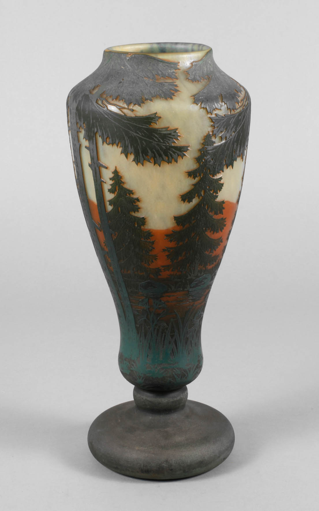 Daum Nancy große Landschaftsvase