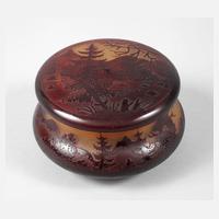 Emile Gallé Deckeldose Landschaftsdekor111