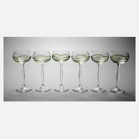 Theresienthal sechs Jugendstilrömer ”Liane”111