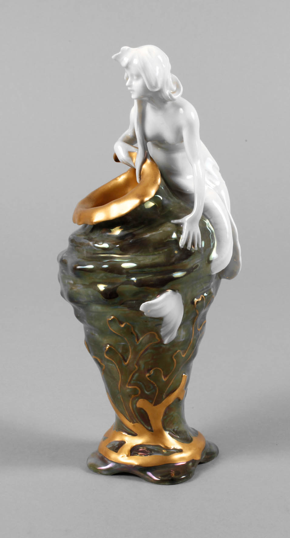 Rosenthal Muschelvase mit Nixe