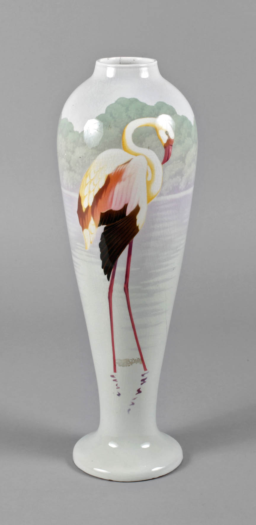 Boch Frères große Vase Flamingo
