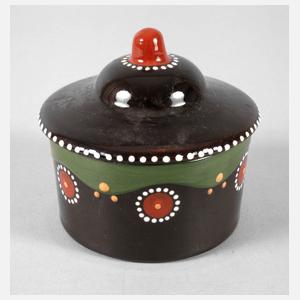 Deckeldose Schlickermalerei