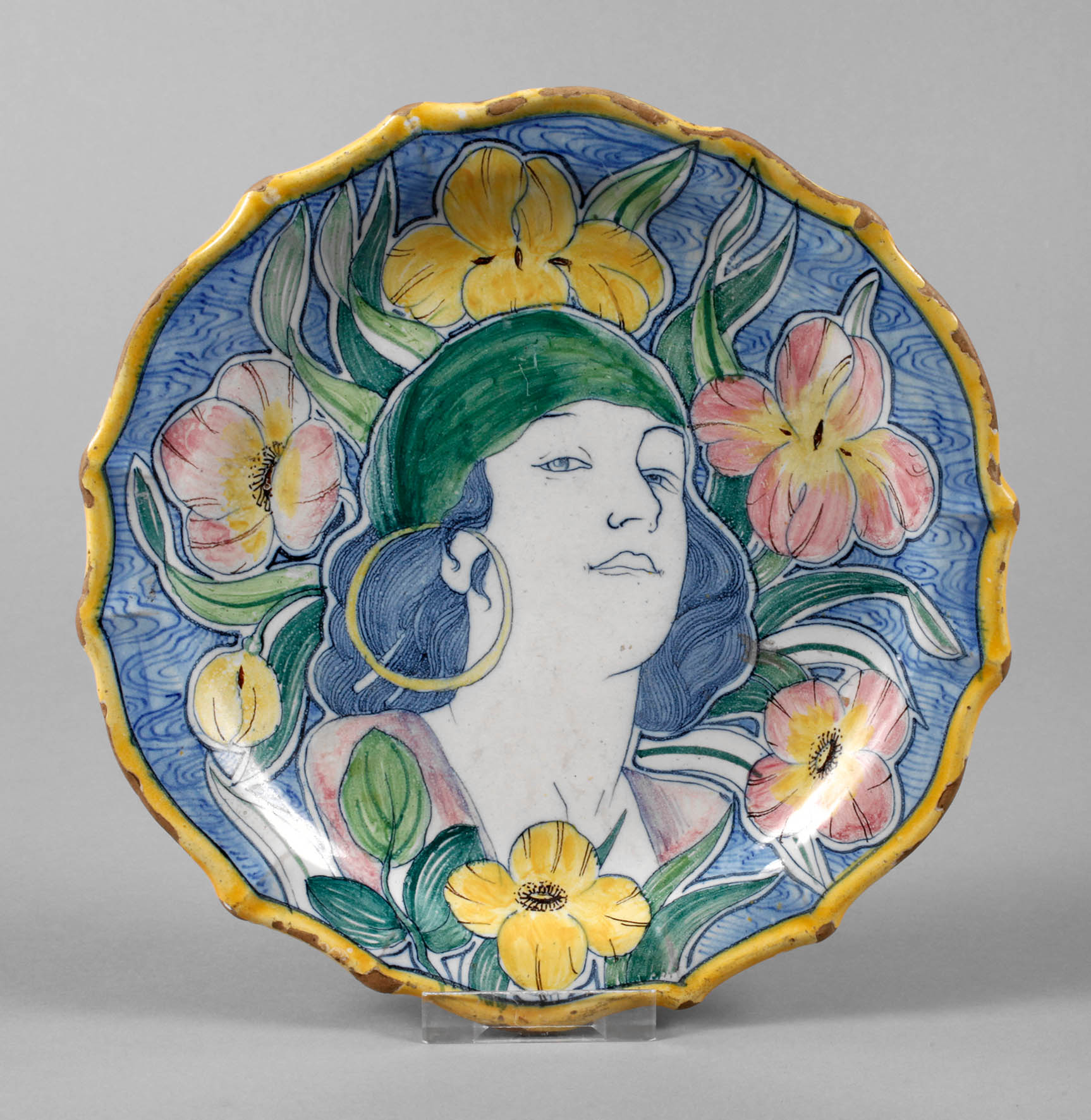 Italien Wandteller Jugendstil