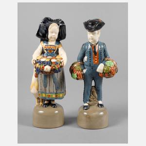Wächtersbach zwei Trachtenfiguren Ernst Riegel