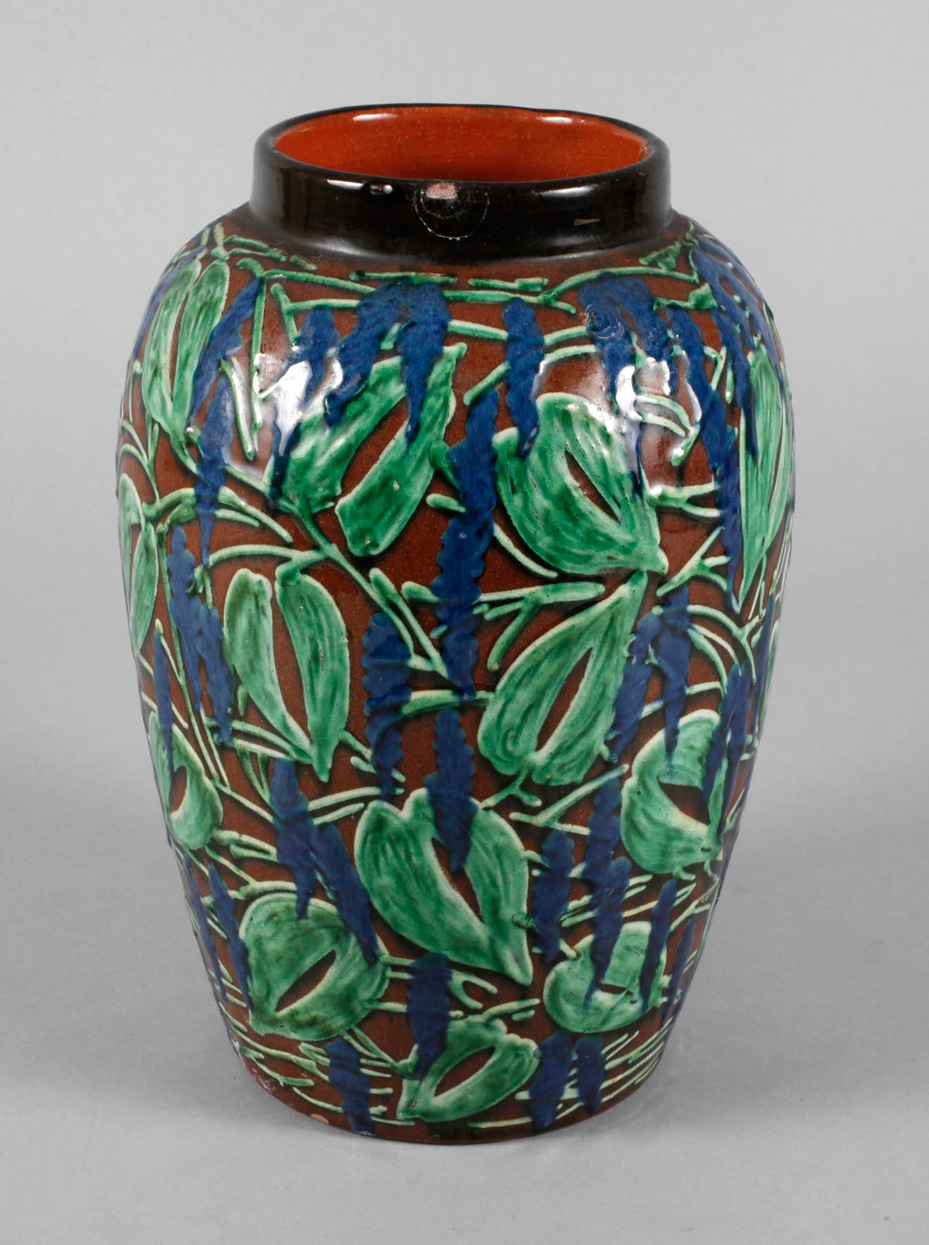 Tonwerke Kandern Vase Schlickermalerei