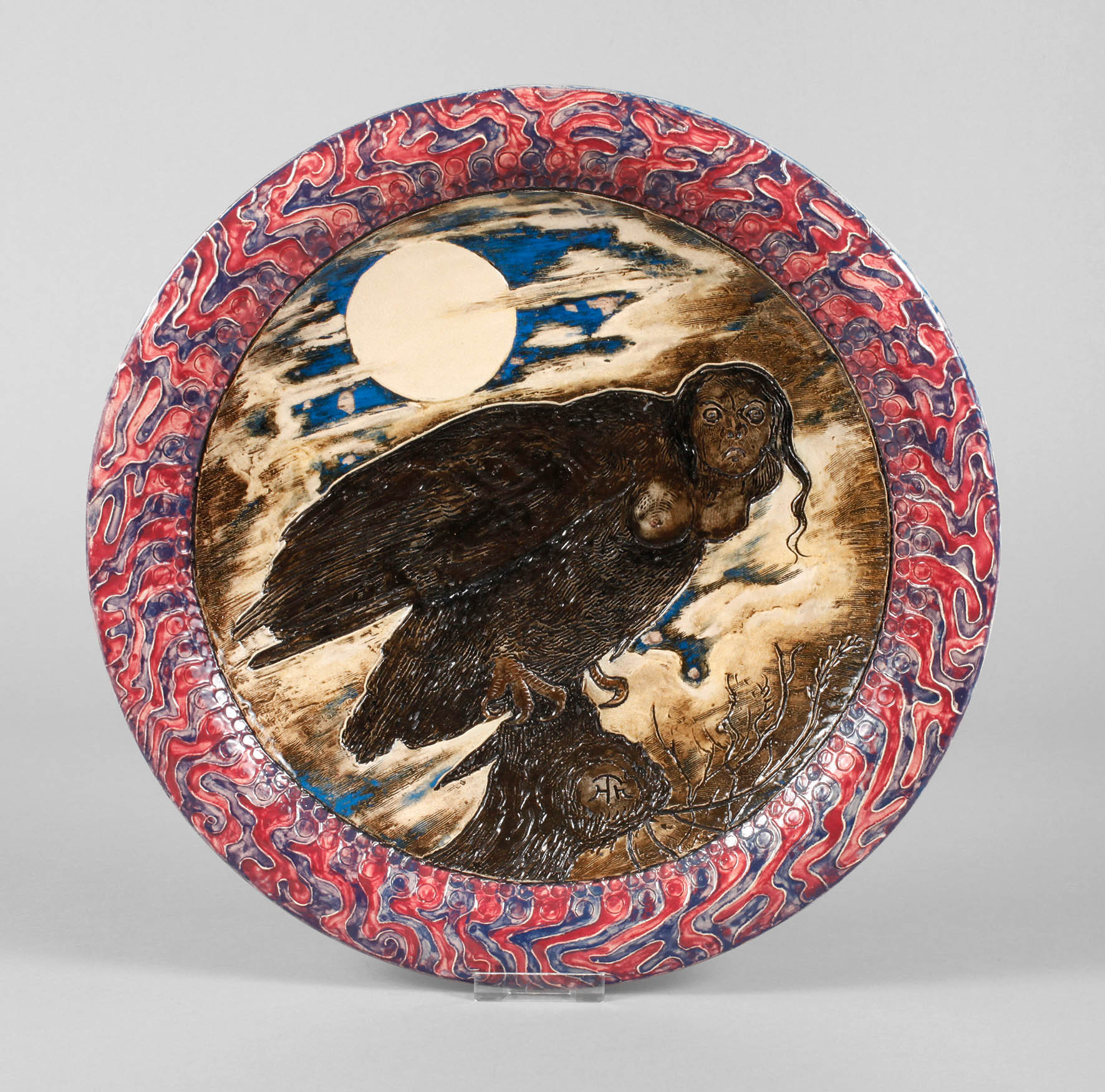 Karlsruhe großer Wandteller Hans Thoma