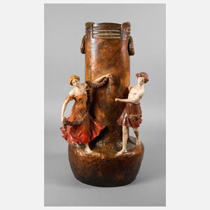 Goldscheider Wien große figürliche Bodenvase