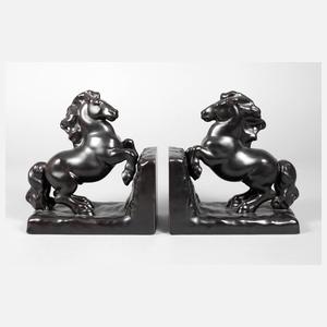 Paar Buchstützen Michael Powolny