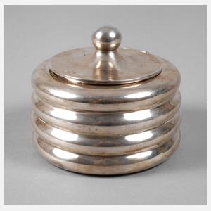Art déco-Deckeldose Silber