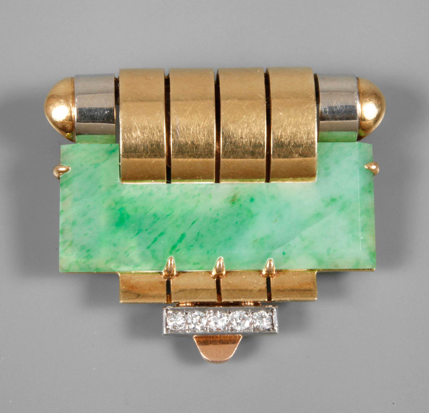 Van Cleef et Arpels, Clip mit Jade und Brillanten