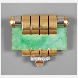 Van Cleef et Arpels, Clip mit Jade und Brillanten