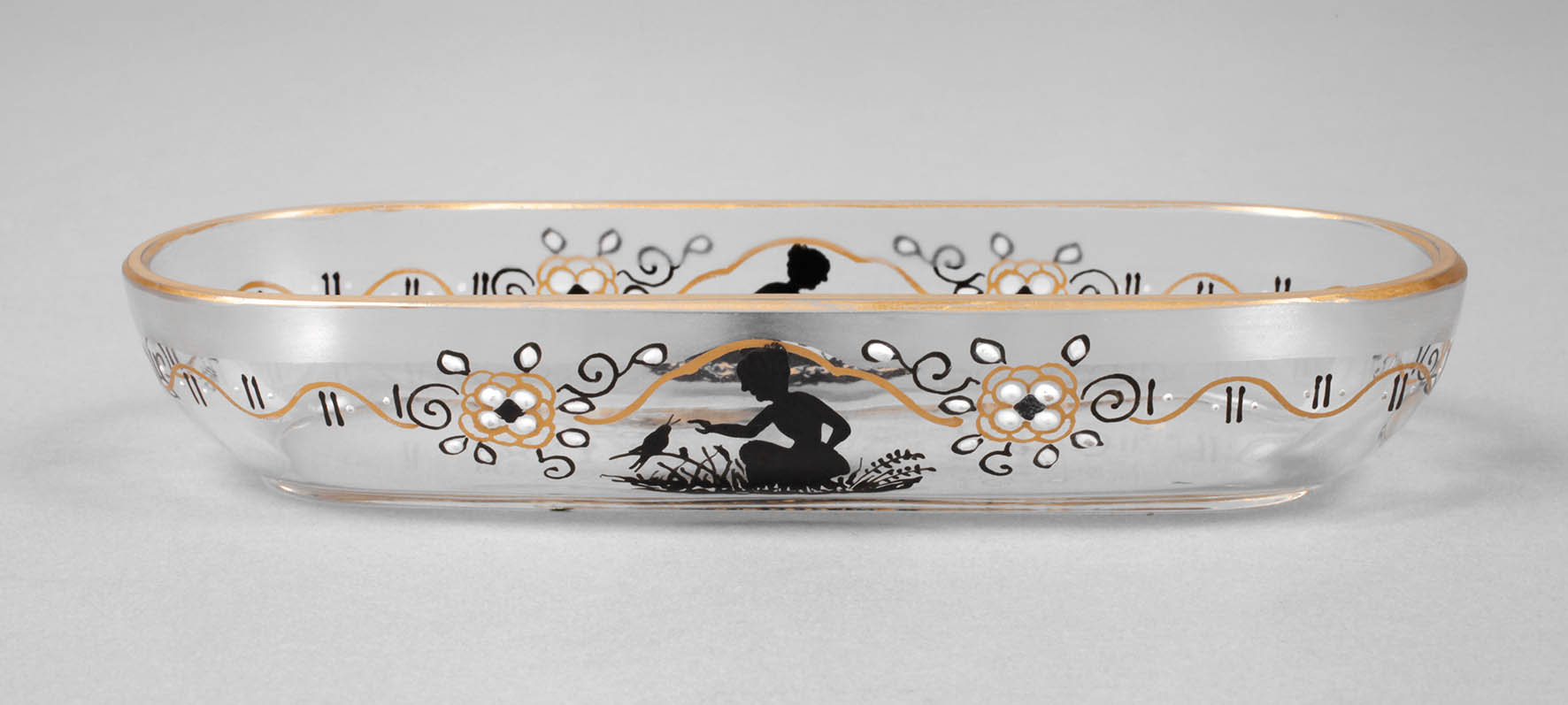 Steinschönau Schälchen Schattenmalerei