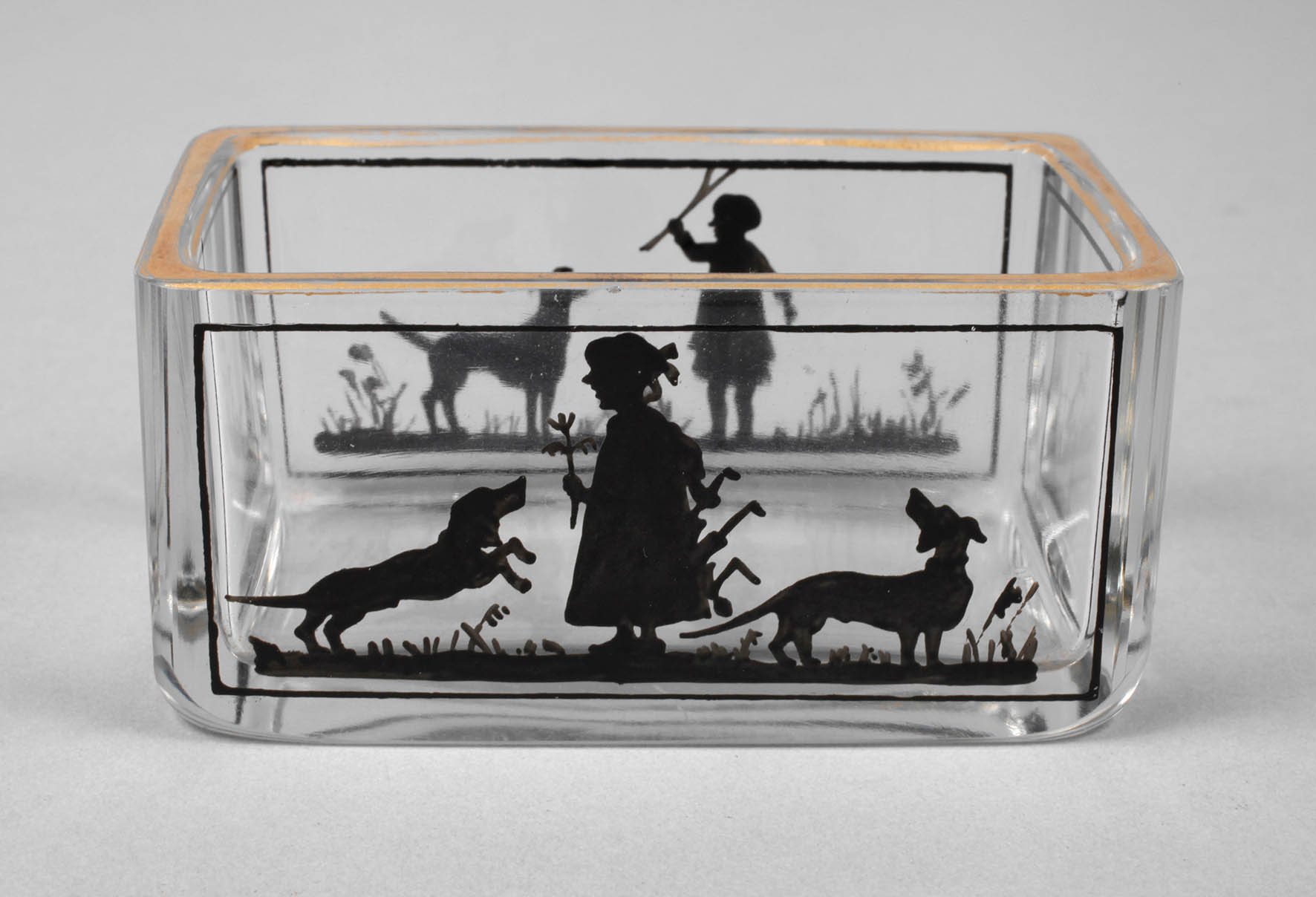 Steinschönau Schälchen Schattenmalerei