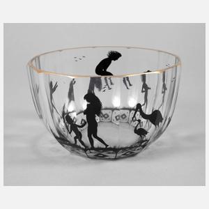 Steinschönau Schale Schattenmalerei