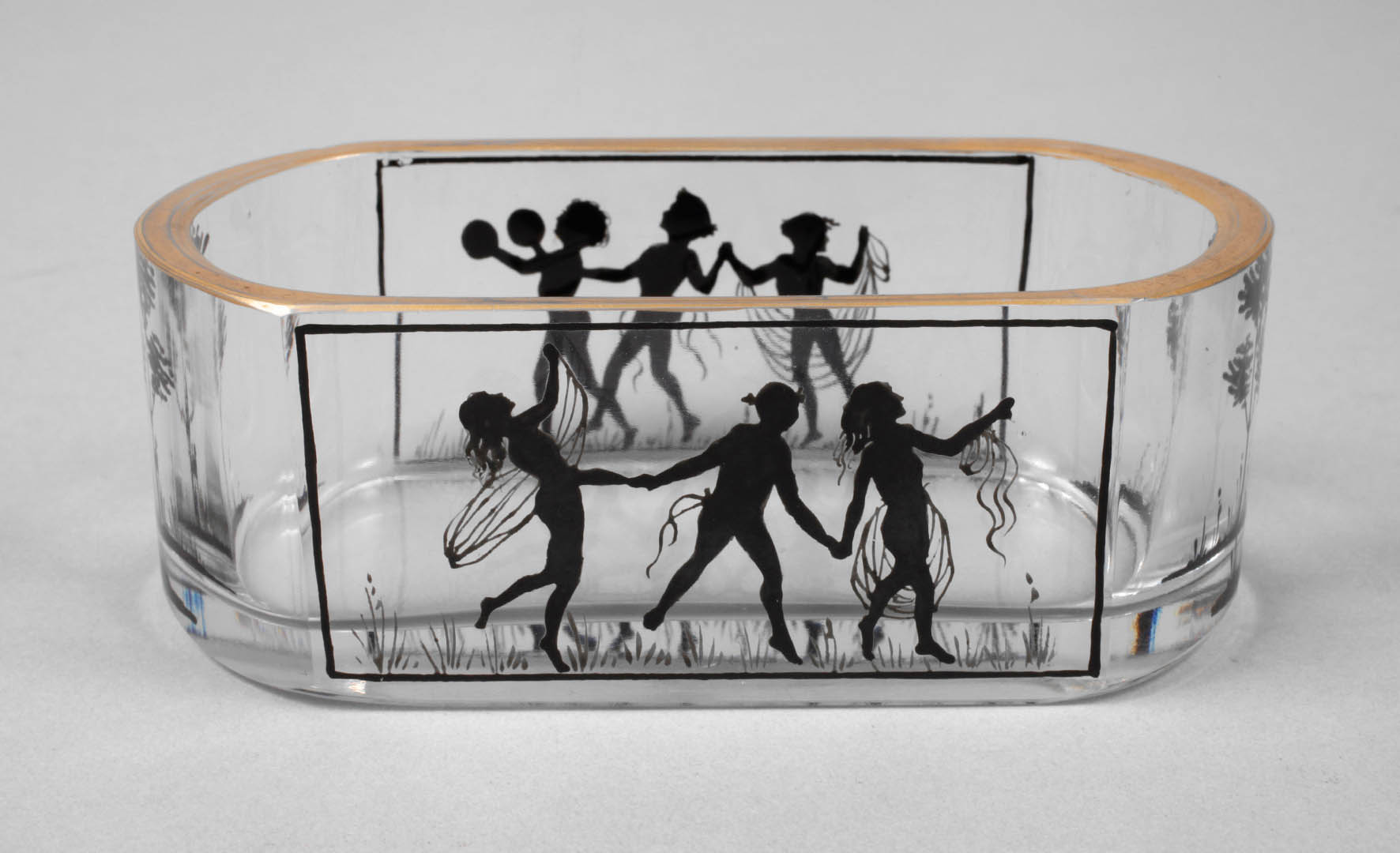 Steinschönau Schale Schattenmalerei