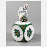 Fraureuth Deckeldose mit Putto111