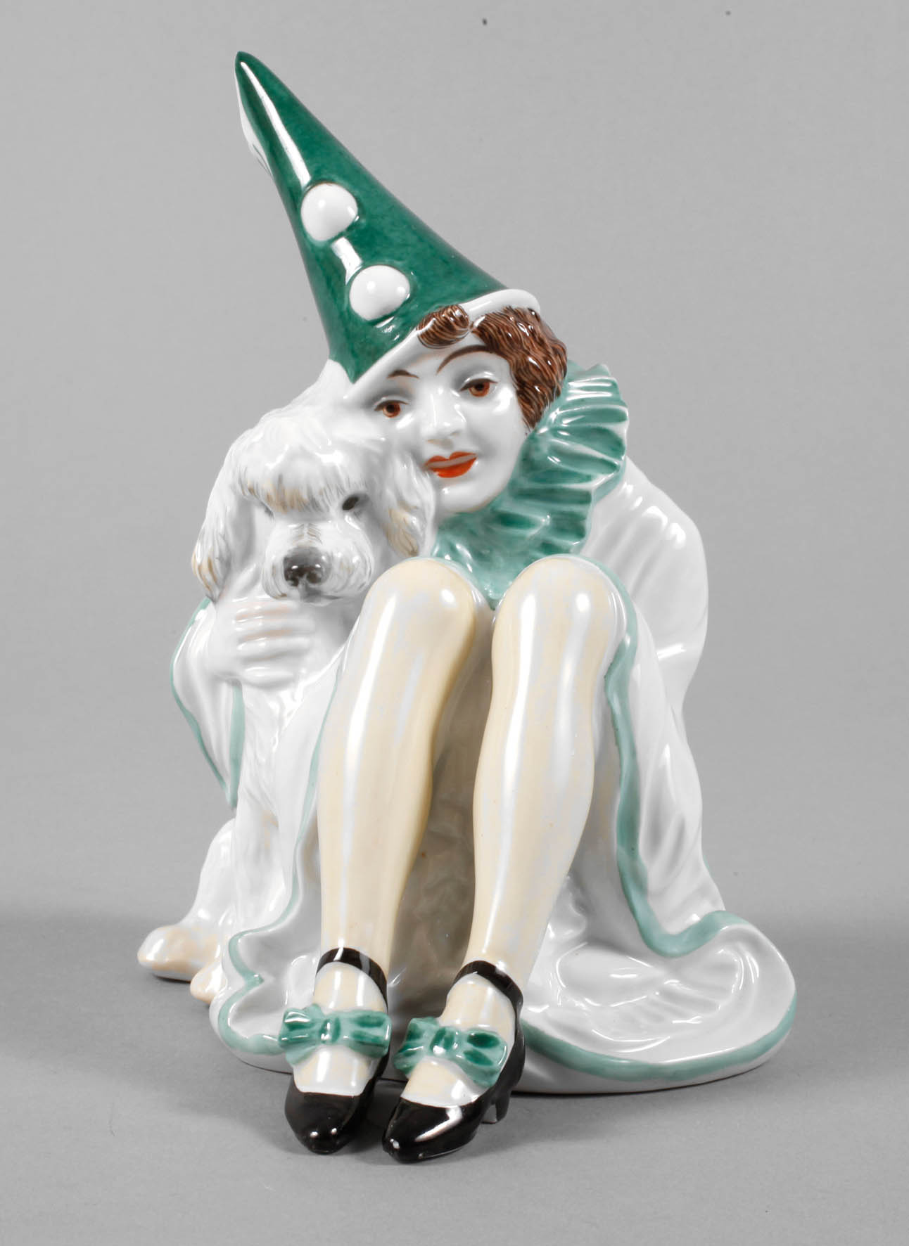 Rosenthal Pierrette mit Pudel