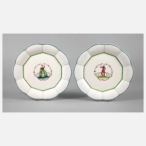 Zwei Art déco Teller Guido Andlovitz