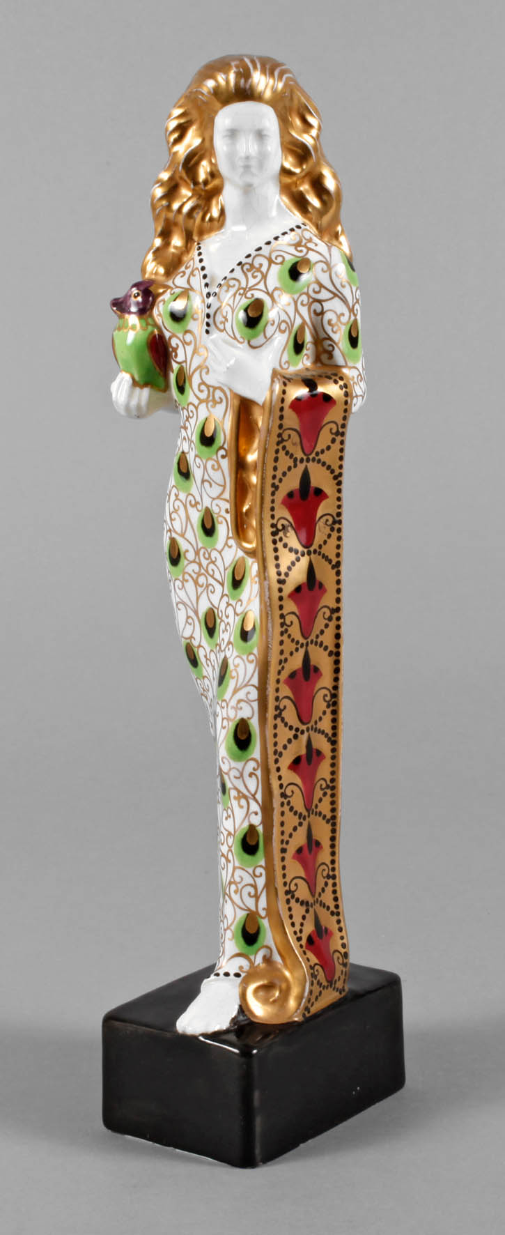 Serapis Wahliss Wien Dame mit Vogel