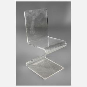 Zig Zag Stuhl Plexiglas