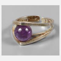 Designerring mit beweglichem Amethyst111