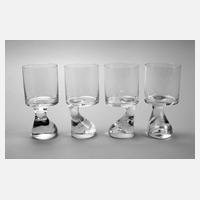 Vier Stapelgläser Joe Colombo111