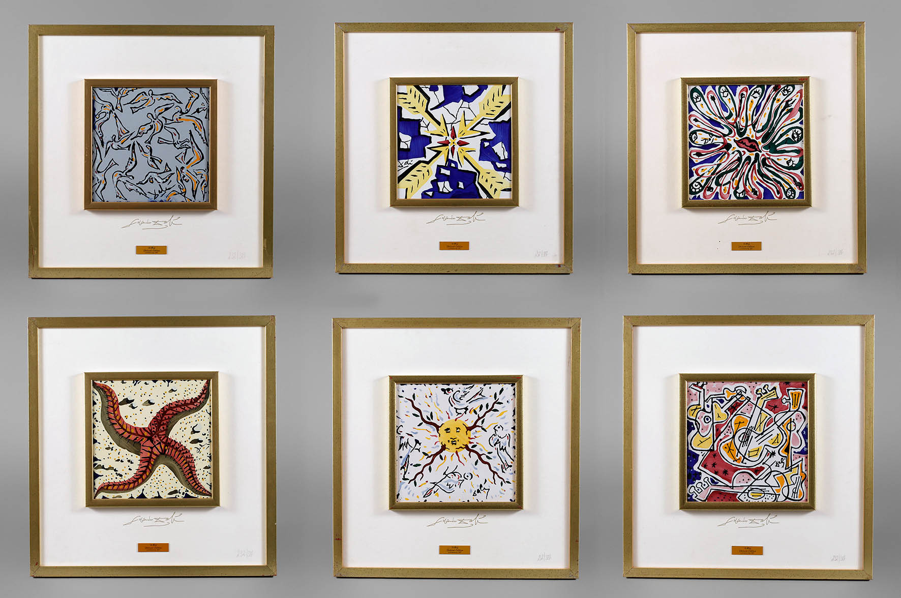 Salvador Dali sechs Wandplatten