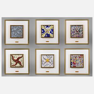 Salvador Dali sechs Wandplatten