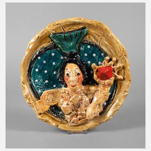 Karlsruhe großer Wandteller Markus Lüpertz