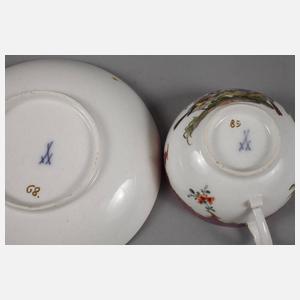 Meissen Tasse mit Vogeldekor