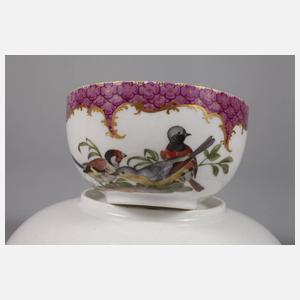 Meissen Tasse mit Vogeldekor