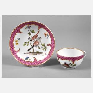 Meissen Tasse mit Vogeldekor