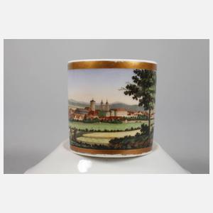 Ansichtentasse Biedermeier