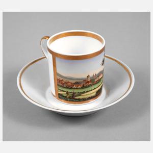 Ansichtentasse Biedermeier