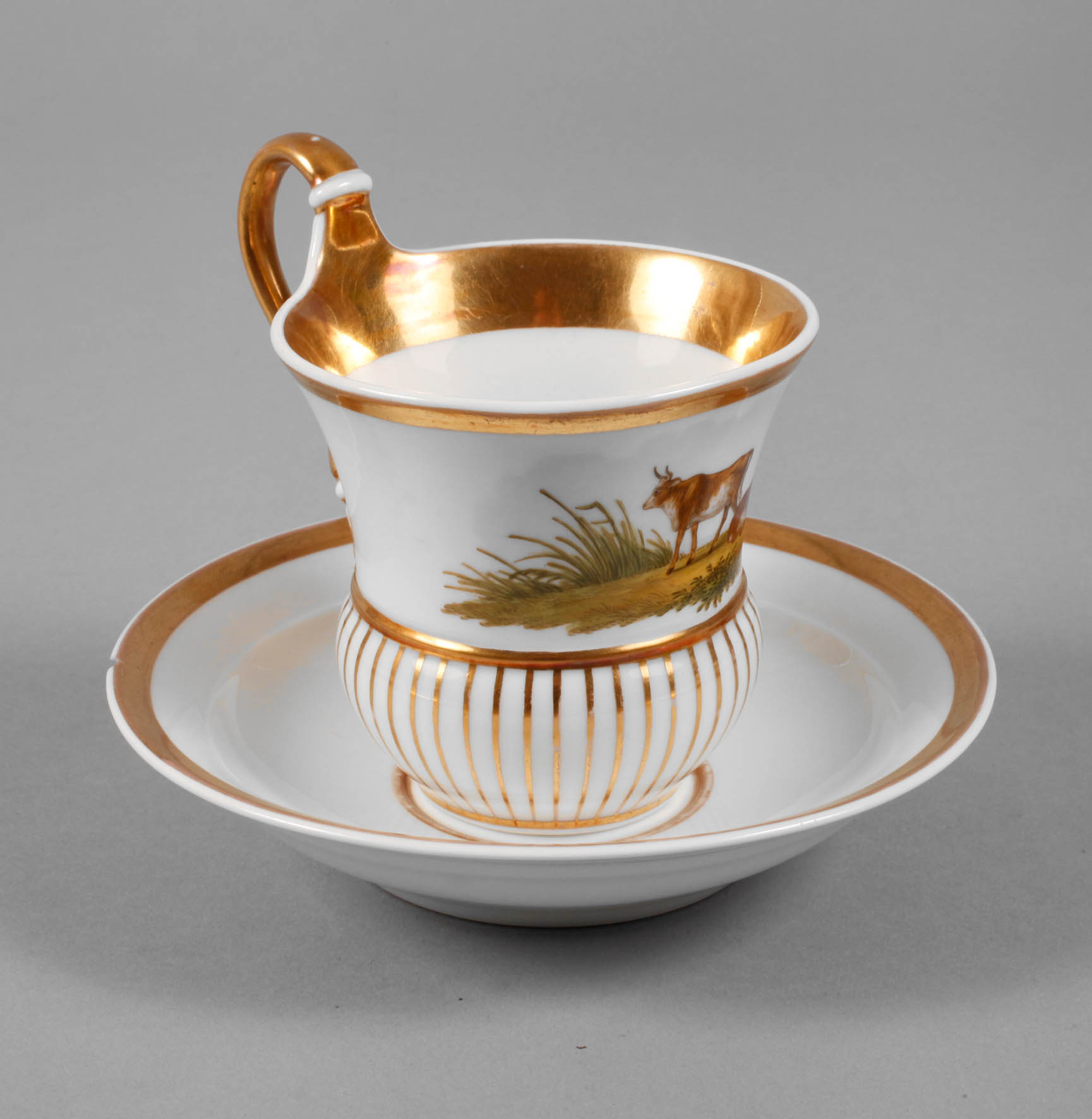 KPM Berlin Bildertasse mit Kühen