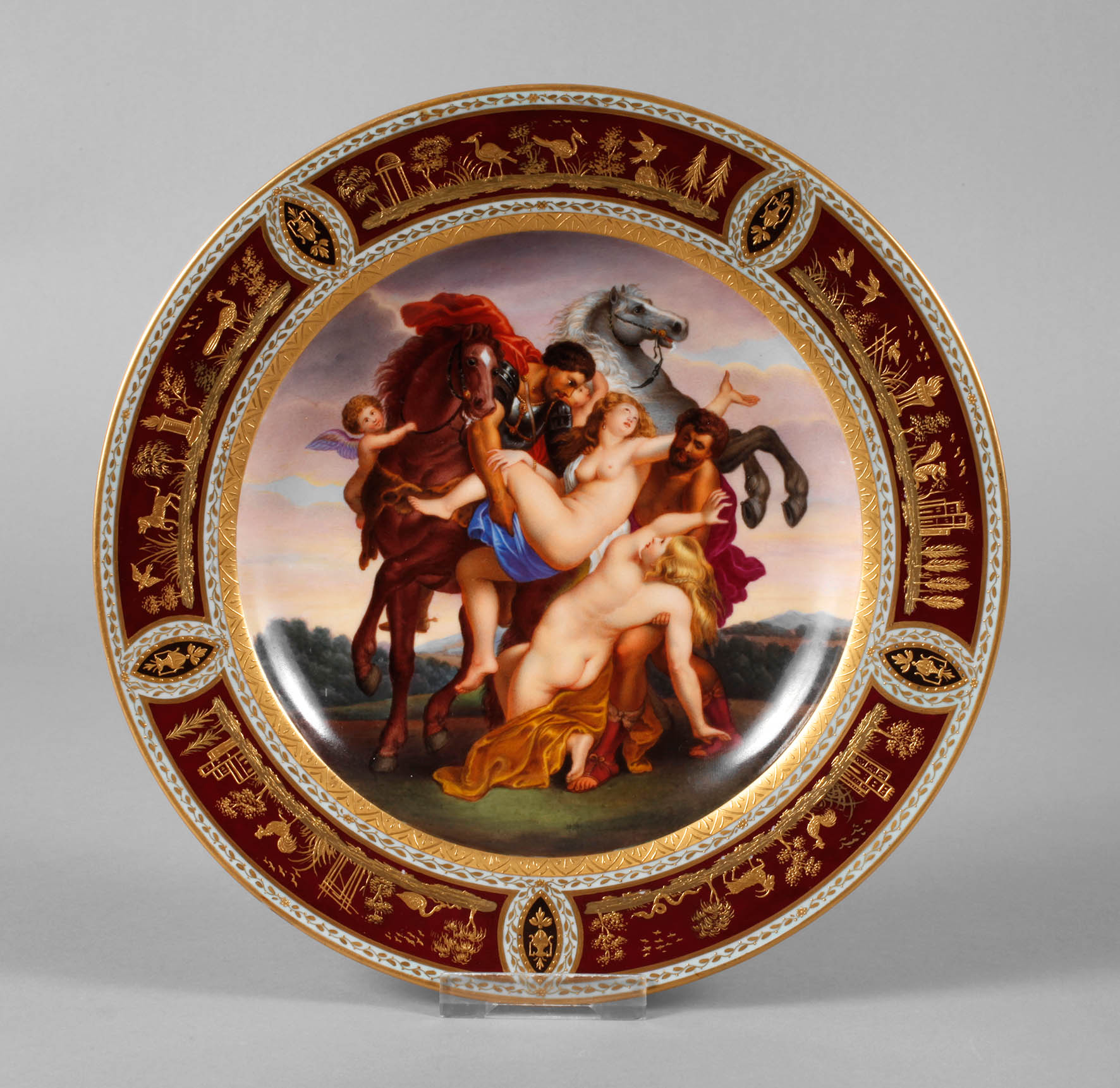 Alt Wien Teller ”Der Raub von Phoebe und Elaira”