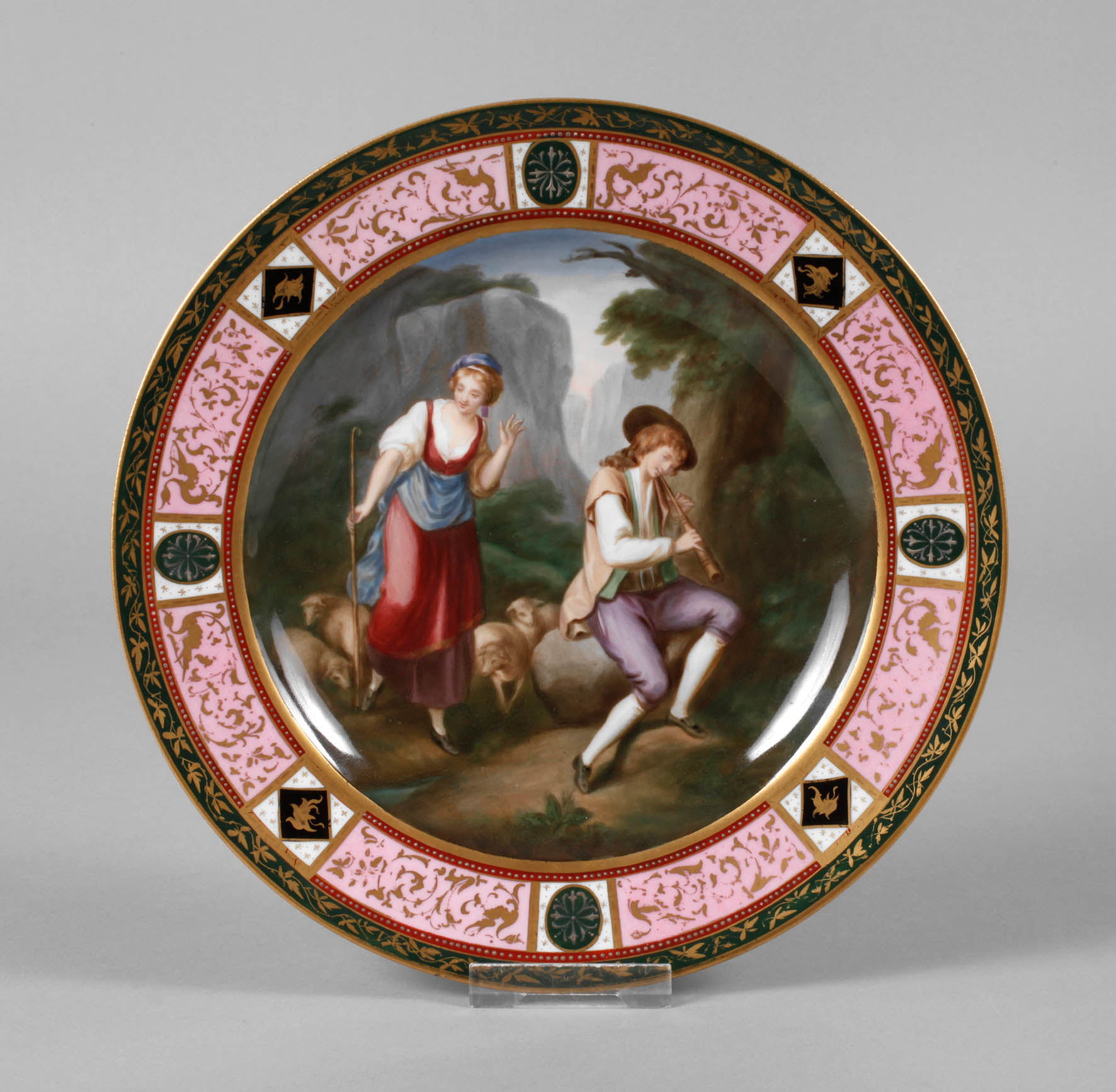 Meissen Teller ”Die Schäferin aus den Alpen”