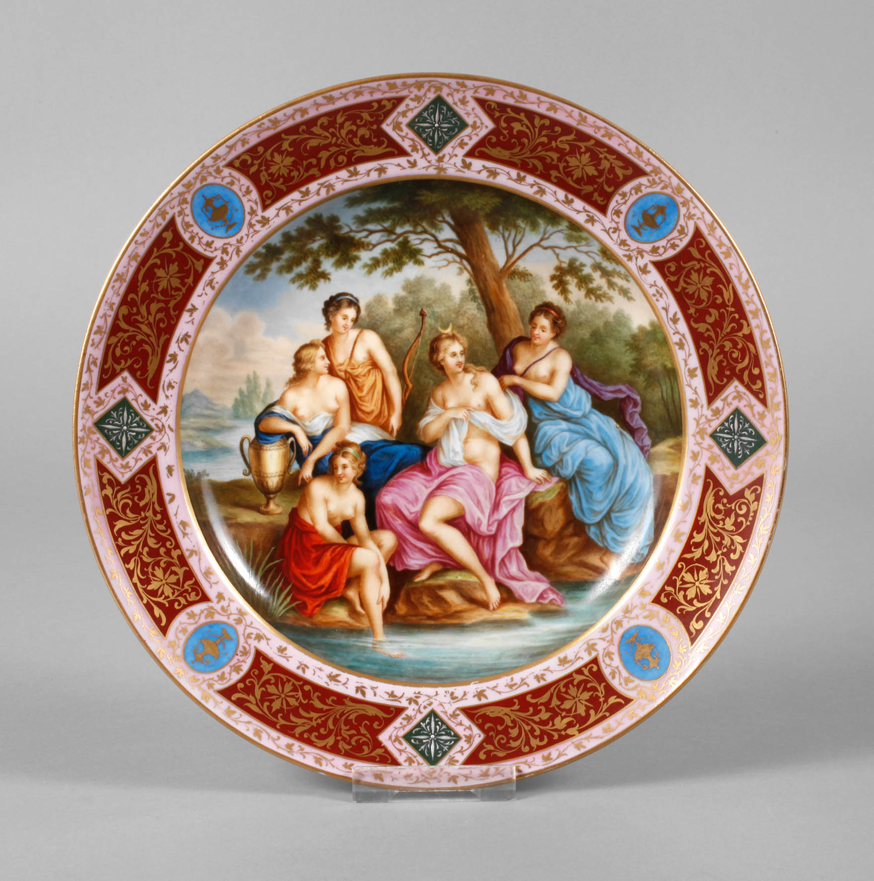 Meissen Teller ”Diana von Nymphen umgeben”