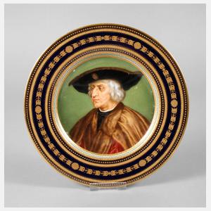 Pirkenhammer Portraitteller Kaiser Maximilian I.