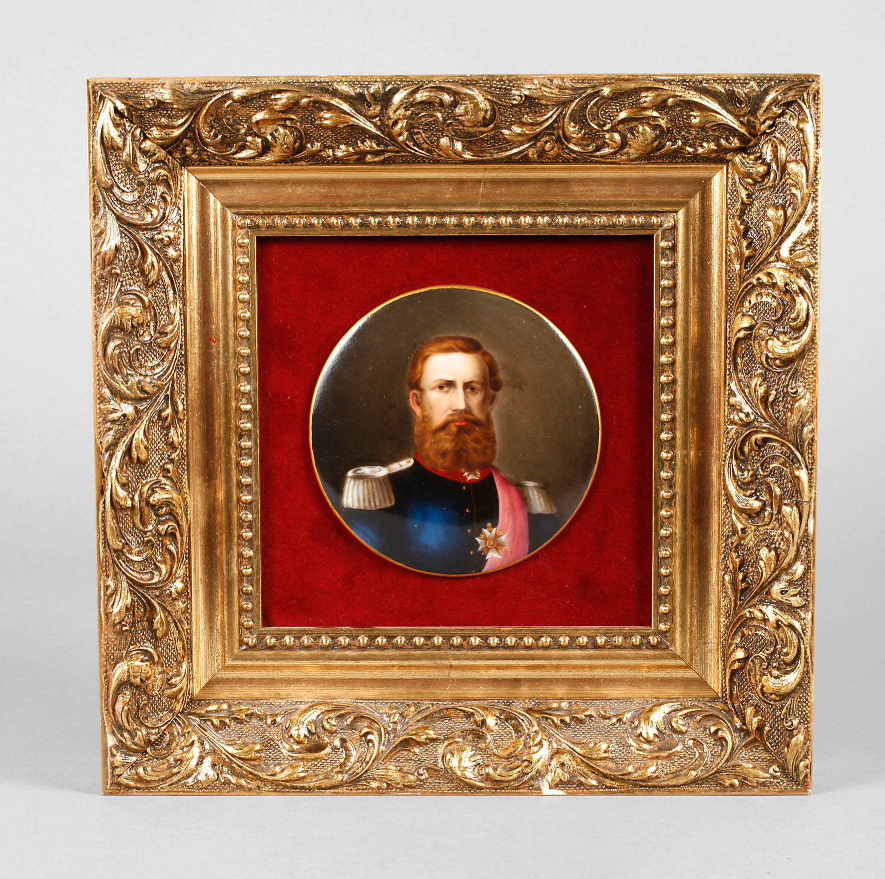 Porzellanbildplatte Zar Nikolaus II.