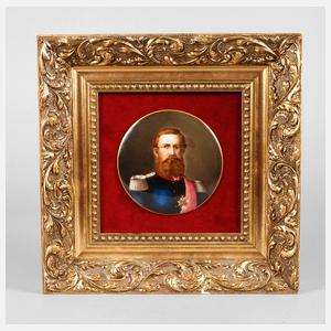 Porzellanbildplatte Zar Nikolaus II.