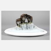 Fraureuth Schale mit drei Geiern111