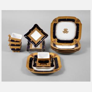 Limoges Service mit Ätzgoldkante
