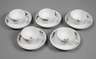 Meissen fünf Tassen mit Untertassen