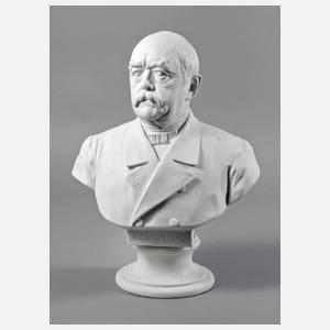 Meissen große Biskuitporzellanbüste Otto von Bismarck
