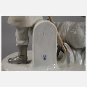 Meissen große Schäfergruppe Otto Pilz