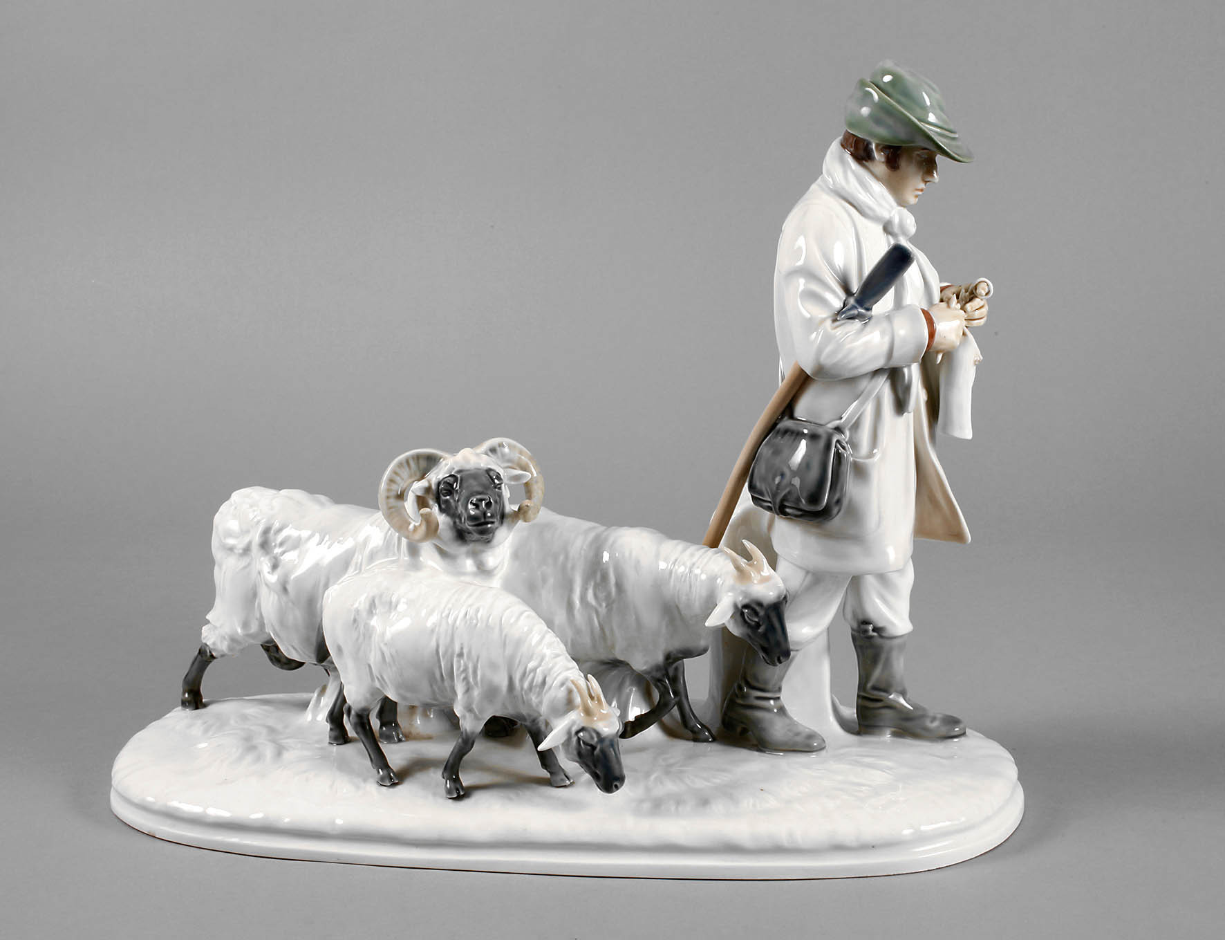 Meissen große Schäfergruppe Otto Pilz