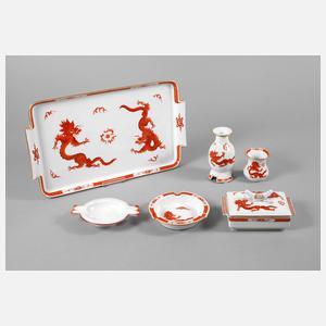 Meissen Konvolut Roter Drache